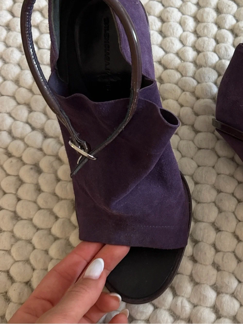 Balenciaga Purple Suede Heels — EU 39